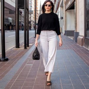 Everlane Wide Leg Crop in Bone